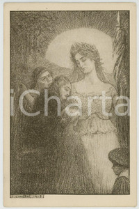 Cartolina originale da collezione 1915 Artist Charles LÃ‰ANDRE JournÃ©e francaise du secours national Carte postale 1