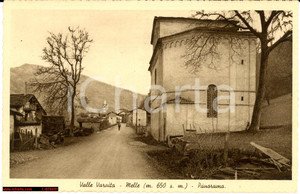 Cartolina originale da collezione 1937 Melle Valle Varaita - Veduta animata *FP NV 1