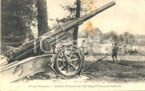 Cartolina originale da collezione 1917 WWI FRONTE FRANÇAIS Canon 155 Filloux en batterie *Postcard 1 Cartolina originale da collezione 1917 WWI FRONTE FRANÇAIS Canon 155 Filloux en batterie *Postcard 1