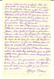 Manoscritto, lettera originale 1951 ALGERI Suor GEORGESMARIE e la sua scuola frequentata da musulmani Lettera 1