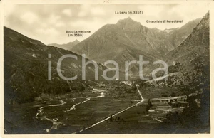 Cartolina originale da collezione 1930 ca USSEGLIO TO Valle di LANZO e ghiacciaio PERACIAVAL Cartolina FP NV 1