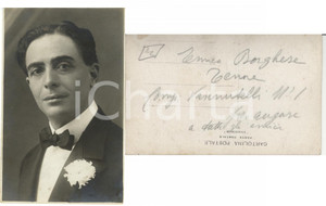 Cartolina originale da collezione 1920 ca Tenore Enrico BORGHESE Cartolina Autografa (?) FP NV 1