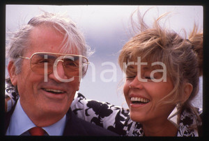 35mm vintage slide* 1989 FESTIVAL CANNES - Jane FONDA e Gregory PECK Ritratto 6