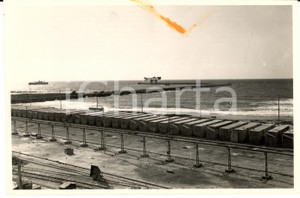 Fotografia d epoca originale 1930 Bengasi, Cirenaica, fotografia porto in costruzone 1