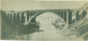 Fotografia d epoca originale 1935 ca NOVA GORICA SLOVENIA Veduta del ponte di SALCANO Vera fotografia 1