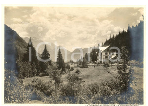 Fotografia d epoca originale 1919 MADONNA DI CAMPIGLIO TN Veduta con l hotel SAVOIA Fotografia 17x12 cm 1