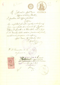 Documento originale, autentico 1922 ASCOLI PICENO Vittorio CAVALIERI non ha precedenti penali Documento 1