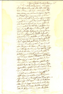 Documento originale, autentico 1809 PALAZZOLO ACREIDE Chiesa SS.ma ANNUNCIATA vende censo pro campana maggiore 1