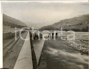 Fotografia d'epoca originale 1930 ca EDOLO (BS) Opere di presa sul fiume OGLIO Foto 1