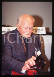 35mm vintage slide* 1995 RIMINI Monsignore Andrea SPADA a un convegno (10)