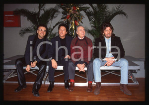 Fotografia d epoca originale 35mm vintage slide 1996 SANREMO Umberto BINDI Nico DI PALO dei NEW TROLLS 1 1