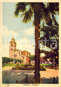 Cartolina originale da collezione 1941 FERMO Veduta dei giardini del GIRFALCO con duomo Cartolina FG VG 1