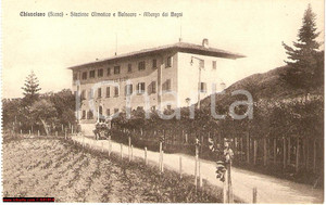 Cartolina originale da collezione 1930 ca CHIANCIANO TERME SI Albergo dei Bagni ANIMATA 1