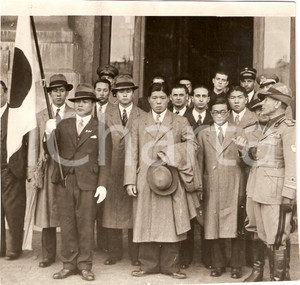 Fotografia d'epoca originale 1938 MILANO Il gruppo della Delegazione Giapponese *Fotografia 1