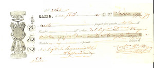 Oggetto da collezione cartaceo 1845 CAIRO MONTENOTTE SV Cambiale pubblicitaria E. Charles NAZZIO 1