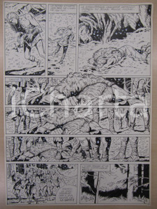 Opera d’arte autentica 1976 BD FANTASY FRANCE La saga de KABUR NÂ° 2 tav.4 Original BERNASCONI LUBE 1