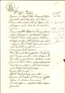 Documento originale, autentico 1908 CASALMAGGIORE CR Contratto mutuo tra Maria DONINI e Luigi MANFREDI 1