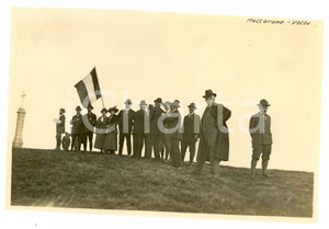 Fotografia d epoca originale 1917 MONTE MOTTARONE Escursionisti C.A.I. in vetta Foto VINTAGE 14x10 cm 1
