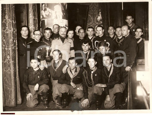 Fotografia d epoca originale 1934 ROMA Achille STARACE Attilio TERUZZI con squadra di corsa campestre FOTO 1