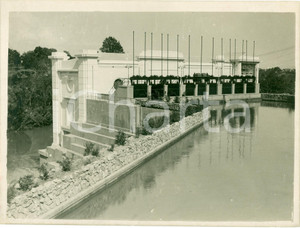 Fotografia d epoca originale 1930 ca SOCIETA  MEDITERRANEA ELETTRICITA  Particolare diga Fotografia 1