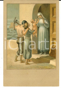 Cartolina originale da collezione 1940 ca Cartolina pro ONMI Lavoratori presentano il figlio Ill. MANTINI FP NV 1