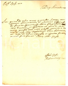 Manoscritto, lettera originale 1803 CAMERINO MC Paolina CAMBI VOGLIA attende il fidanzato con i genitori 1