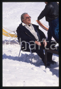 35mm vintage slide* 1988 CINEMA Ugo TOGNAZZI sulla neve - Ritratto dell'attore 2