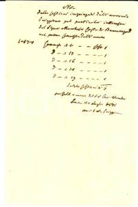 Documento originale, autentico 1834 TORINO Conto dell avvocato PUGGIONI per la marchesa COSTA DI BEAUREGARD 1