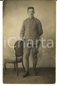 Fotografia d epoca originale 1916 WW1 ENEGO VI REGIO ESERCITO Ritratto di militare di fanteria Foto FP 1