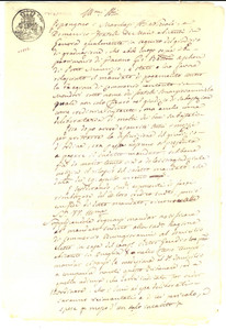 Documento originale, autentico 1830 ONEGLIA IM Lite tra marchesi DE MARI e fratelli BONGIOVANNI Manoscritto 1