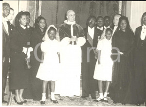 1958 ROMA Papa Pio XII riceve William TUBMAN presidente Liberia *Foto 18x13