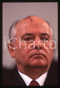Fotografia d epoca originale 35mm vintage slide 1994 RIMINI â€œCentro Pio ManzÃ¹â€ Michail GORBACHEV Ritratto 4 1