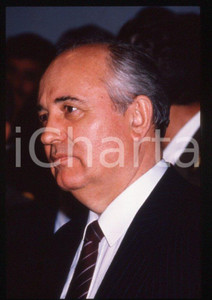 Fotografia d epoca originale 35mm vintage slide 1995 ca ITALIA Michail GORBACHEV in visita Ritratto 1 1