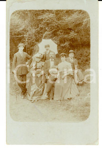 Fotografia d'epoca originale 1907 TESTONA (TO) Famiglia in gita a ROCCIAMELONE *Fotografia VINTAGE FP VG 1