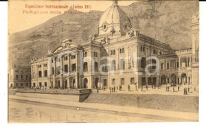 Cartolina originale da collezione 1911 TORINO Expo Internazionale  Padiglione della FRANCIA Cartolina ANIMATA NV 1