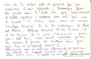 Autografo originale 1950 ca BRONI Domenico NOVARINI brinda al successo di un amico *Autografo 1