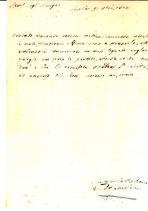 Manoscritto, lettera originale 1803 SPOLETO Giovanni FRANCOLINI raccomanda il cognato per una condotta medica 1