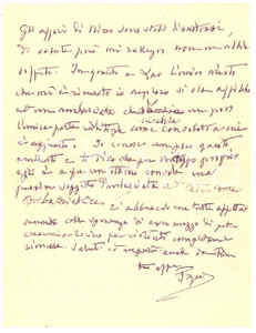 Manoscritto, lettera originale 1955 RONCO BI Luigi CANTONO DI CEVA sofferente per la malattia 1