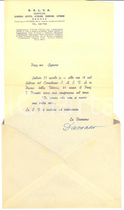 Autografo originale 1950 ca GENOVA Complesso S.A.L.V.A. Non si muore una volta sola Pubblicitaria 1