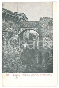 Cartolina originale da collezione 1900 ca SARZANA SP Ingresso della Fortezza di Sarzanello  Cartolina FP NV 1