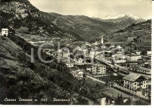 Cartolina originale da collezione 1958 CESANA TORINESE (TO) Scorcio panoramico e monte CHABERTON *Cartolina FG VG 1