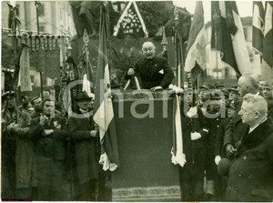 Fotografia d epoca originale 1932 MILANO Gino GOBBI discorso commemorativo Cinque Giornate FOTOGRAFIA 1