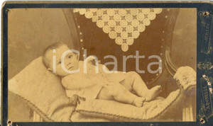 Fotografia d'epoca originale 1890 ca MILANO Ritratto di bambino in poltrona *Fotografia A. BONELLI 1