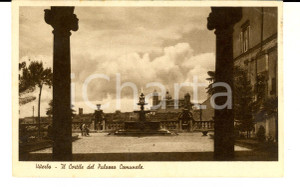 Cartolina originale da collezione 1940 VITERBO Cortile del Palazzo Comunale Cartolina G. ALLIEVI a Erberto PAPINI 1