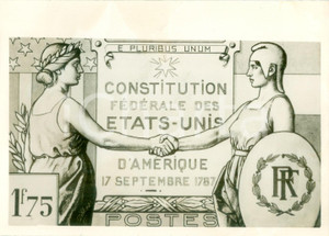 Fotografia d epoca originale 1937 PARIS 150Â° anniversario della Costituzione degli STATI UNITI Fotografia 1
