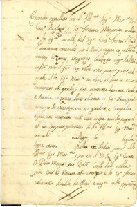 Documento originale, autentico 1754 GATTICO NO Marchese BAGLIOTTI affitta casa FERRARI 1
