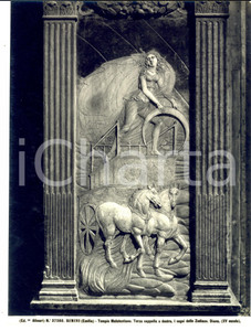 Fotografia d'epoca originale 1930 ca RIMINI Tempio MALATESTIANO Segni dello Zodiaco - Diana *Foto ALINARI 1