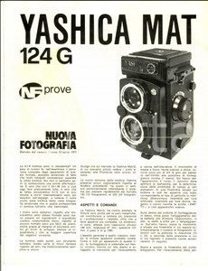 Materiale pubblicitario d’epoca 1971 YASHICA MAT Macchina fotografica Opuscolo pubblicitario ILLUSTRATO 1