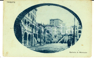 Cartolina originale da collezione 1922 TRIESTE Galleria di MONTUZZA Cartolina postale ANIMATA FP VG 1