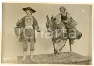 Fotografia d epoca originale 1934 NAPOLI Tradizionali statuine del presepe Fotografia CARBONE 17x12 cm 1